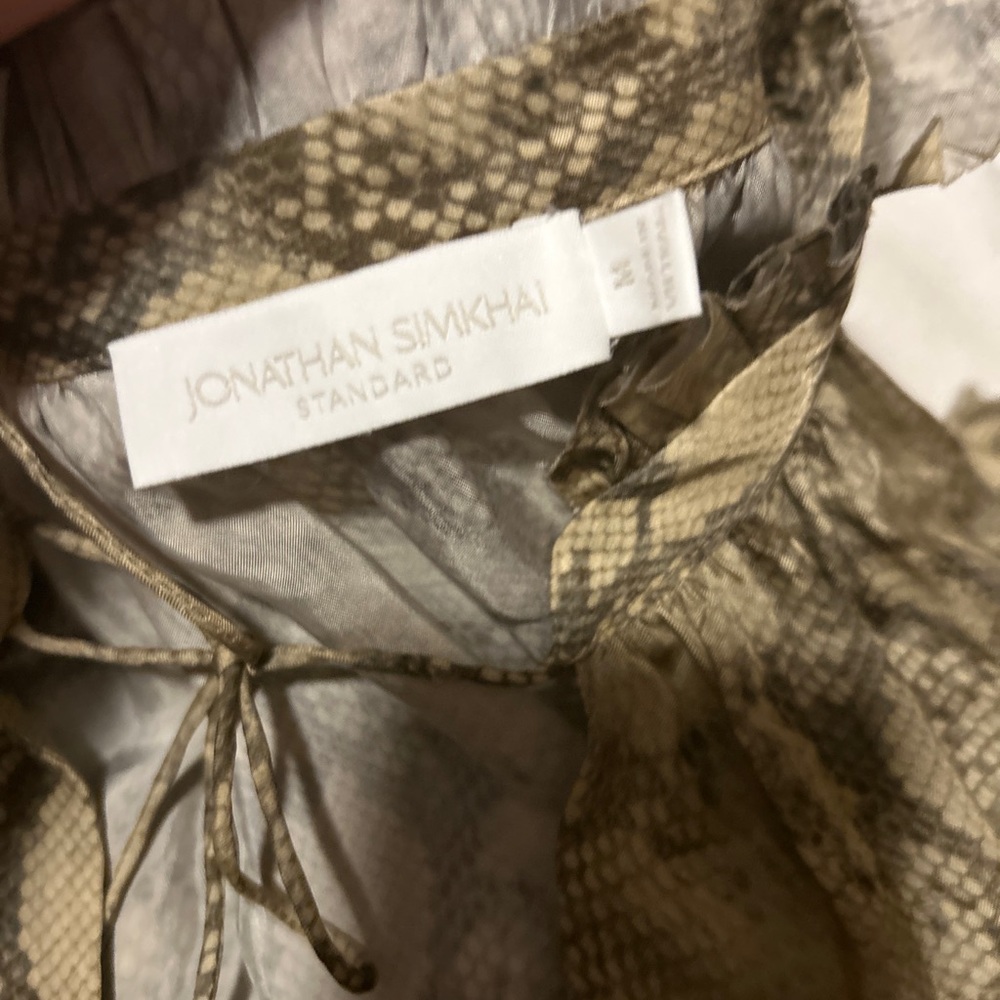 Jonathan Simkhai Python Rue Ruched Front Blouse M… - image 6